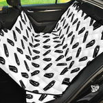 Black And White Coffin Pattern Print Pet Car Back Seat Cover