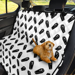 Black And White Coffin Pattern Print Pet Car Back Seat Cover