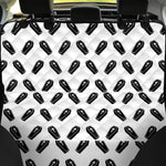 Black And White Coffin Pattern Print Pet Car Back Seat Cover