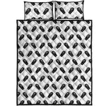 Black And White Coffin Pattern Print Quilt Bed Set