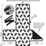 Black And White Coffin Pattern Print Recliner Protector