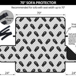 Black And White Coffin Pattern Print Sofa Protector