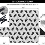 Black And White Coffin Pattern Print Sofa Protector