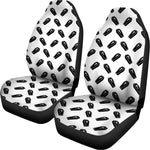 Black And White Coffin Pattern Print Universal Fit Car Seat Covers