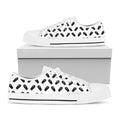 Black And White Coffin Pattern Print White Low Top Sneakers