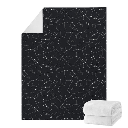 Black And White Constellation Print Blanket