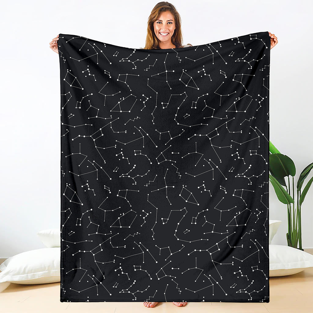 Black And White Constellation Print Blanket