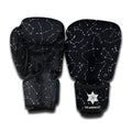 Black And White Constellation Print Boxing Gloves