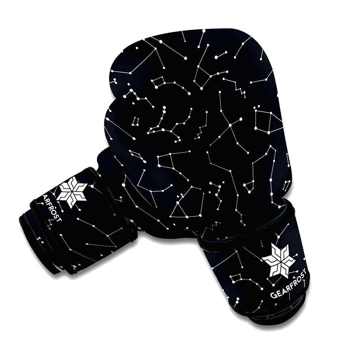 Black And White Constellation Print Boxing Gloves