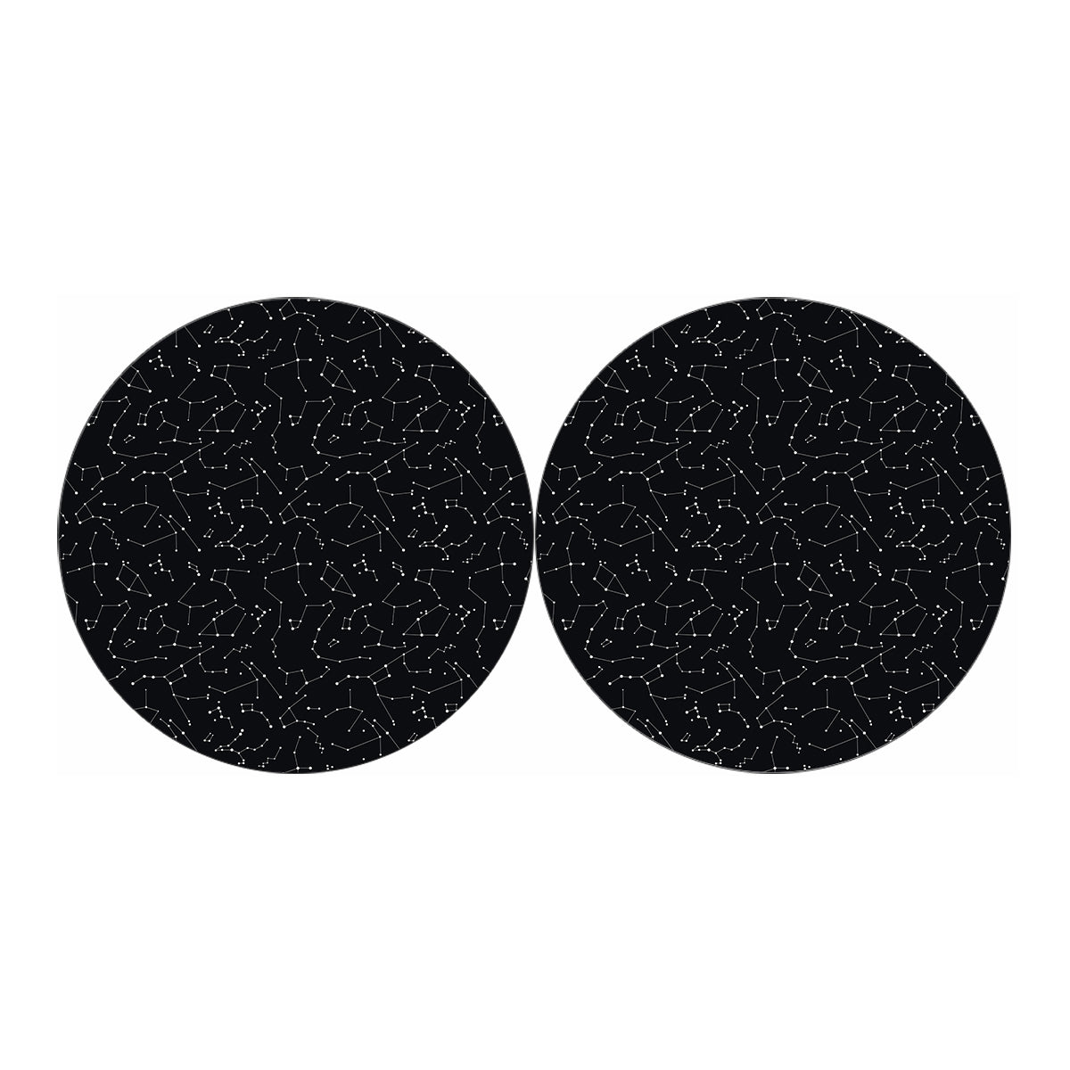 Black And White Constellation Print Car Coasters