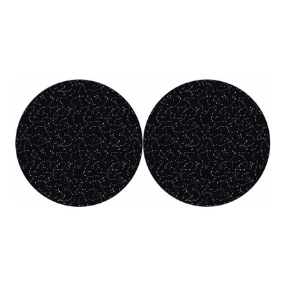 Black And White Constellation Print Car Coasters