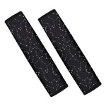 Black And White Constellation Print Car Seat Belt Covers