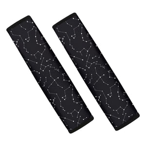 Black And White Constellation Print Car Seat Belt Covers