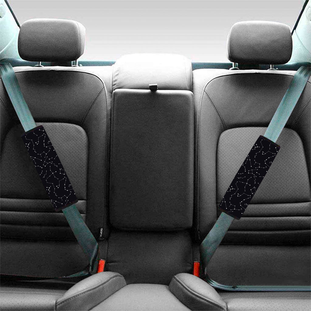 Black And White Constellation Print Car Seat Belt Covers