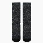 Black And White Constellation Print Crew Socks