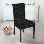 Black And White Constellation Print Dining Chair Slipcover