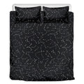Black And White Constellation Print Duvet Cover Bedding Set