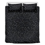 Black And White Constellation Print Duvet Cover Bedding Set