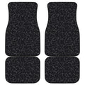 Black And White Constellation Print Front and Back Car Floor Mats