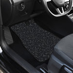 Black And White Constellation Print Front and Back Car Floor Mats