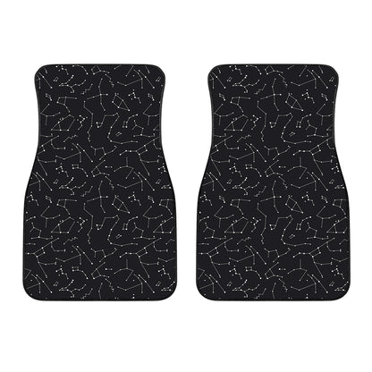 Black And White Constellation Print Front Car Floor Mats