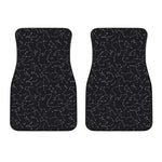 Black And White Constellation Print Front Car Floor Mats