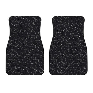 Black And White Constellation Print Front Car Floor Mats