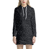 Black And White Constellation Print Hoodie Dress