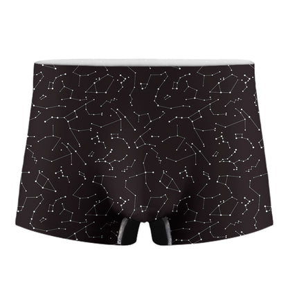 Black And White Constellation Print Men's Boxer Briefs