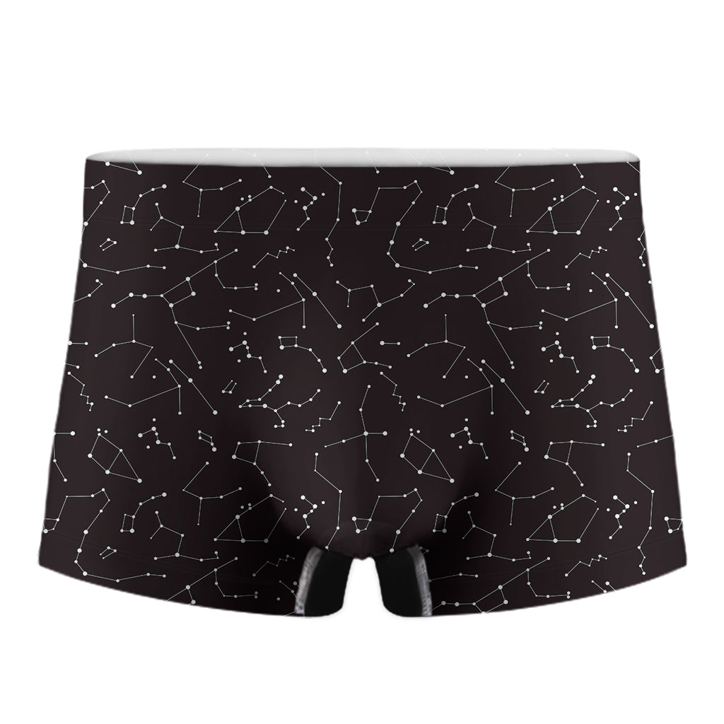 Black And White Constellation Print Men's Boxer Briefs