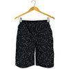 Black And White Constellation Print Men's Shorts