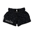 Black And White Constellation Print Muay Thai Boxing Shorts