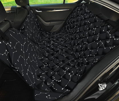 Black And White Constellation Print Pet Car Back Seat Cover