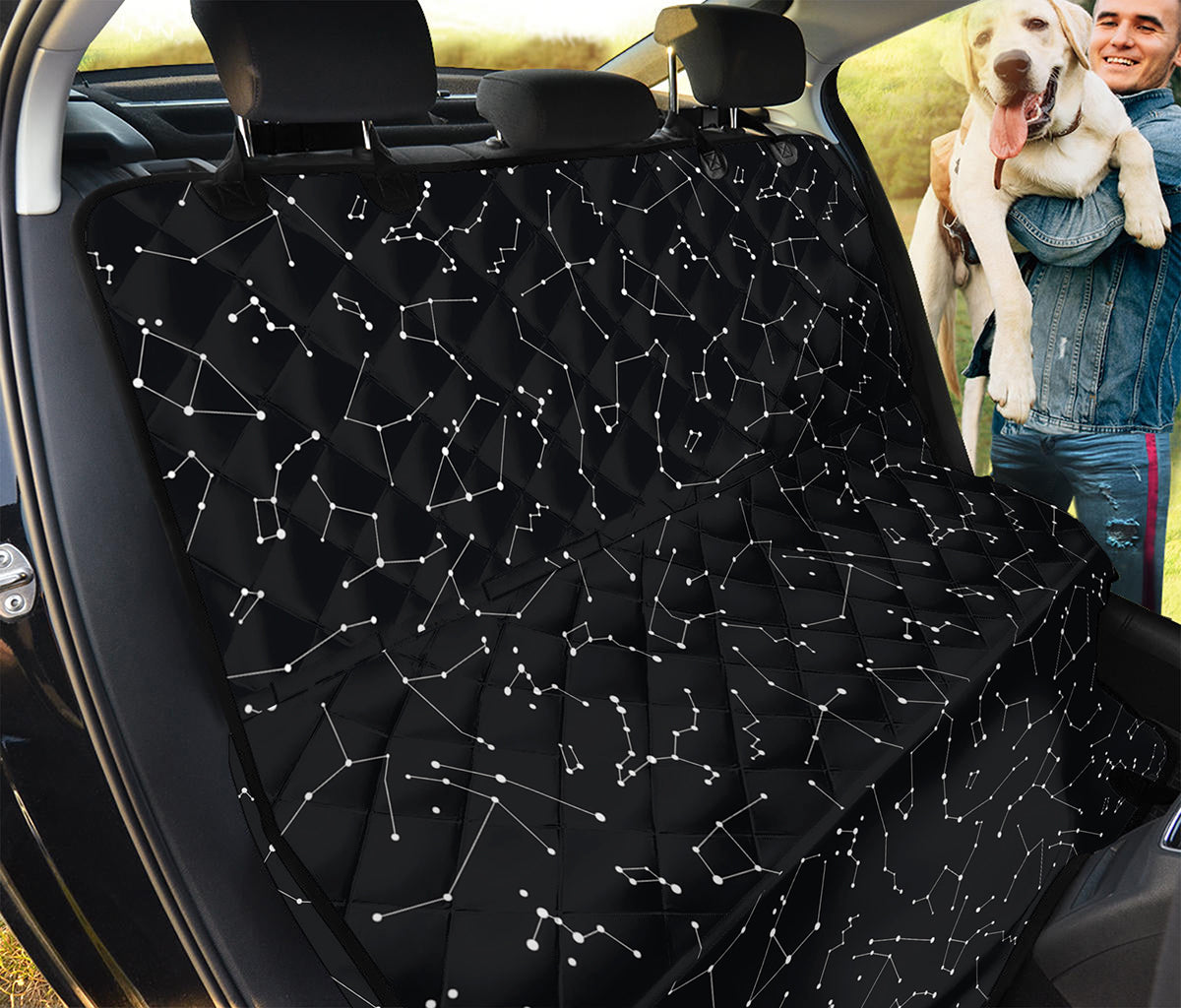 Black And White Constellation Print Pet Car Back Seat Cover