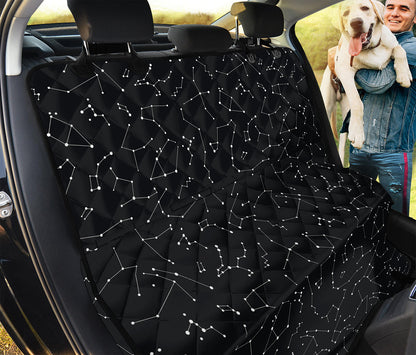 Black And White Constellation Print Pet Car Back Seat Cover