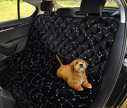 Black And White Constellation Print Pet Car Back Seat Cover