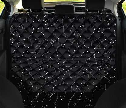 Black And White Constellation Print Pet Car Back Seat Cover