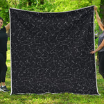 Black And White Constellation Print Quilt