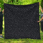 Black And White Constellation Print Quilt