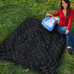 Black And White Constellation Print Quilt