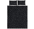 Black And White Constellation Print Quilt Bed Set