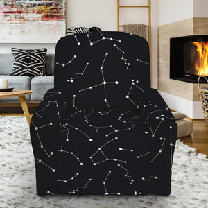 Black And White Constellation Print Recliner Slipcover