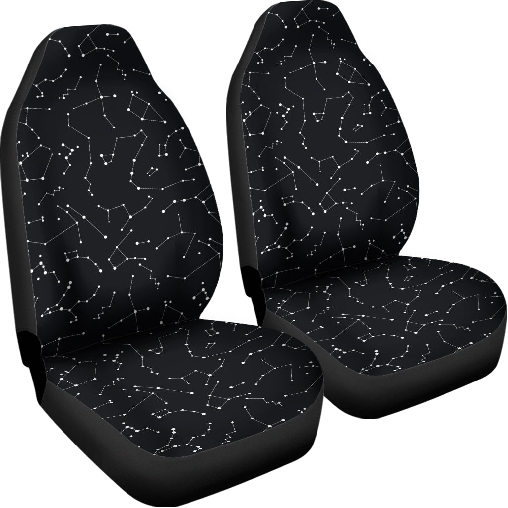 Black And White Constellation Print Universal Fit Car Seat Covers