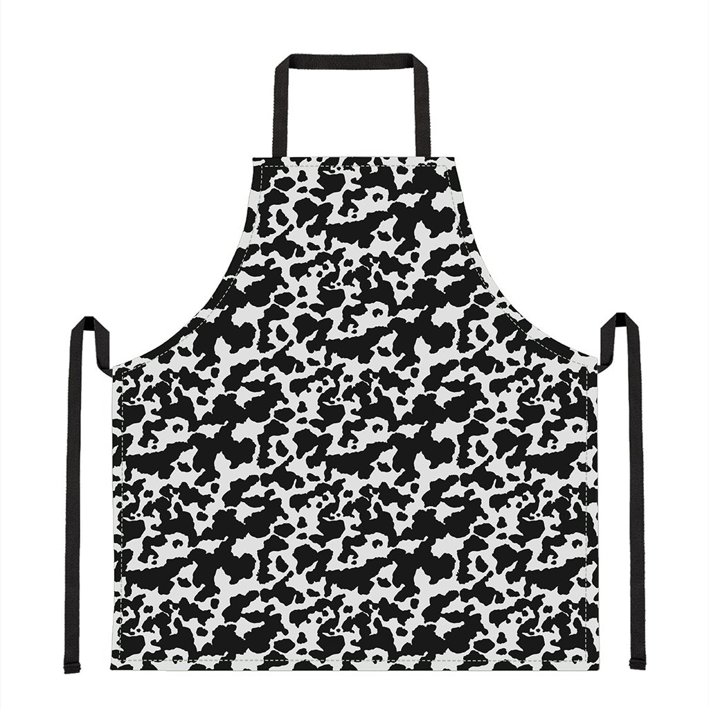 Black And White Cow Pattern Print Apron