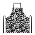 Black And White Cow Pattern Print Apron