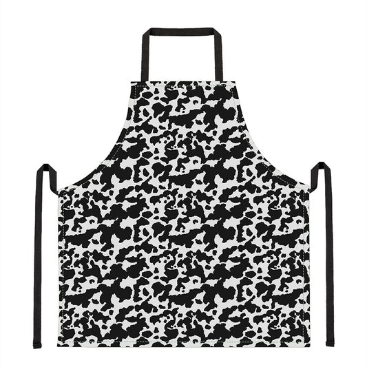 Black And White Cow Pattern Print Apron
