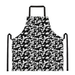 Black And White Cow Pattern Print Apron