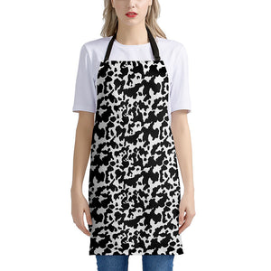 Black And White Cow Pattern Print Apron