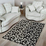 Black And White Cow Pattern Print Area Rug