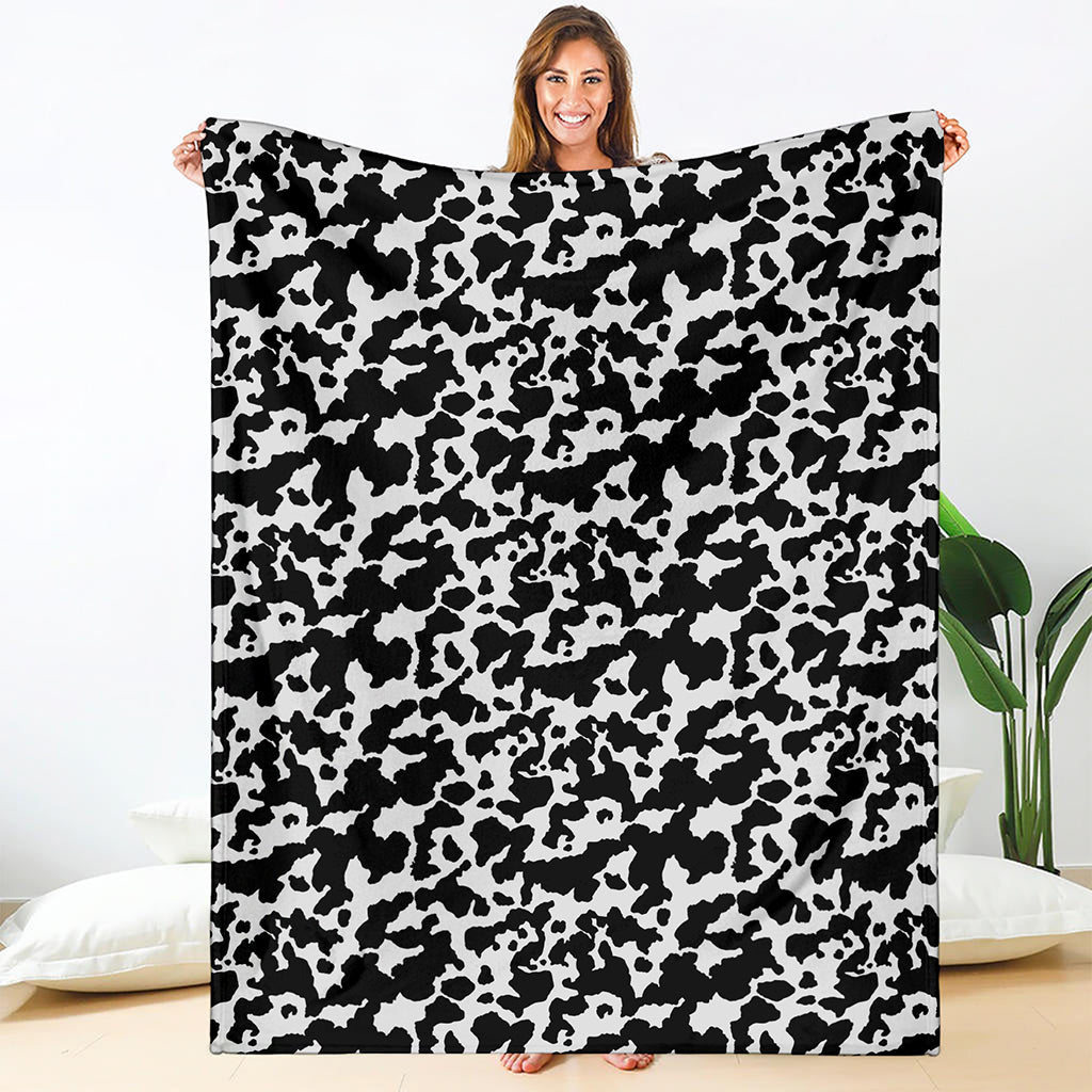 Black And White Cow Pattern Print Blanket
